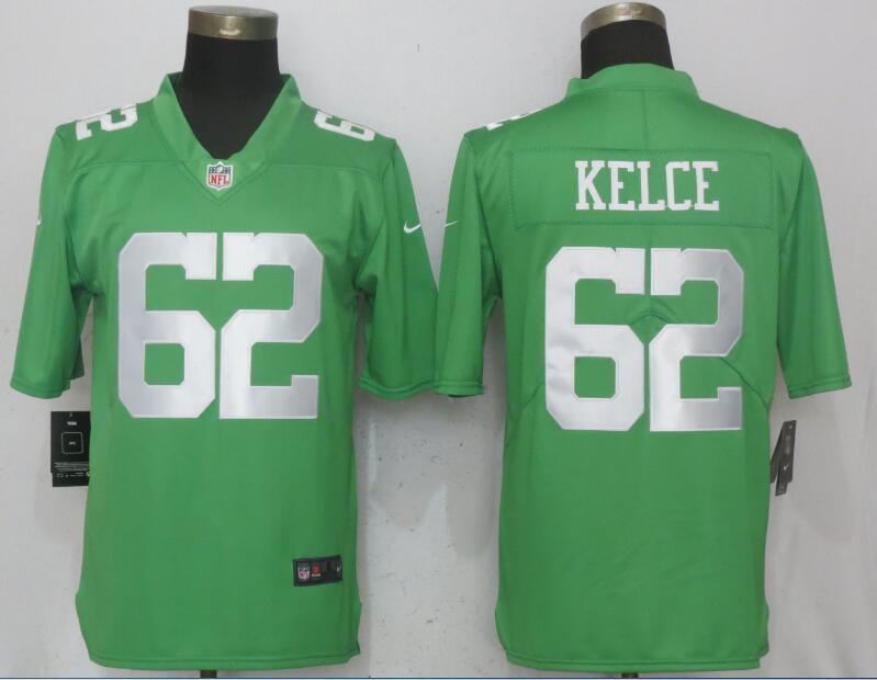 Men Philadelphia Eagles 62 Kelce Wentz Green Vapor Untouchable Nike Limited NFL Jerseys